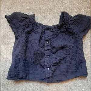 Zara girls button down back top 3/4